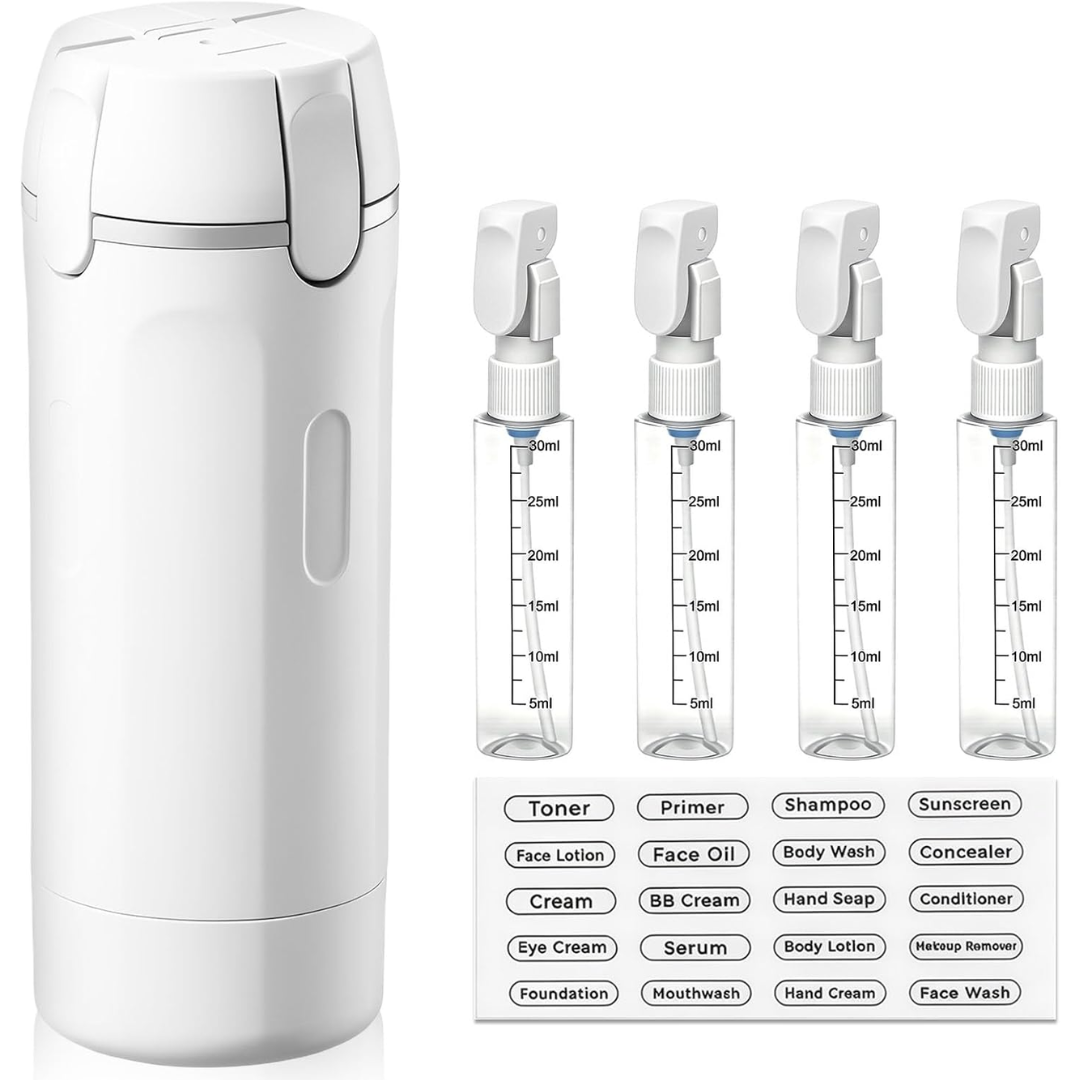 Botella multi-usos para viaje 4 en 1